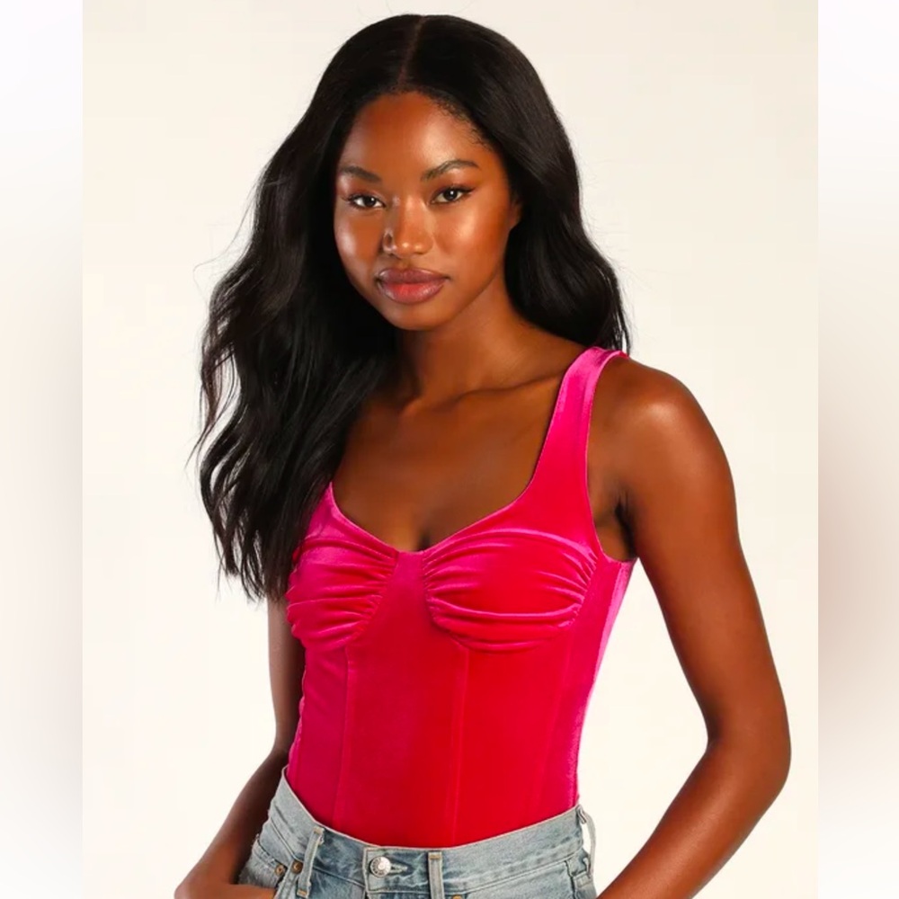 Lulu's Hot Pink Bodysuit